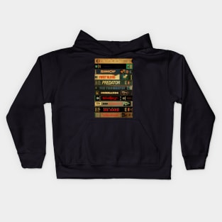 Retro 80's Action Movies - Cassette Style Kids Hoodie